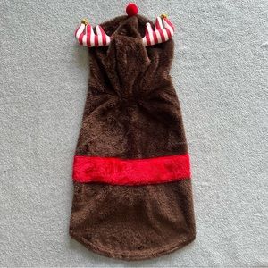 Dog Reindeer Hoodie Costume Size large